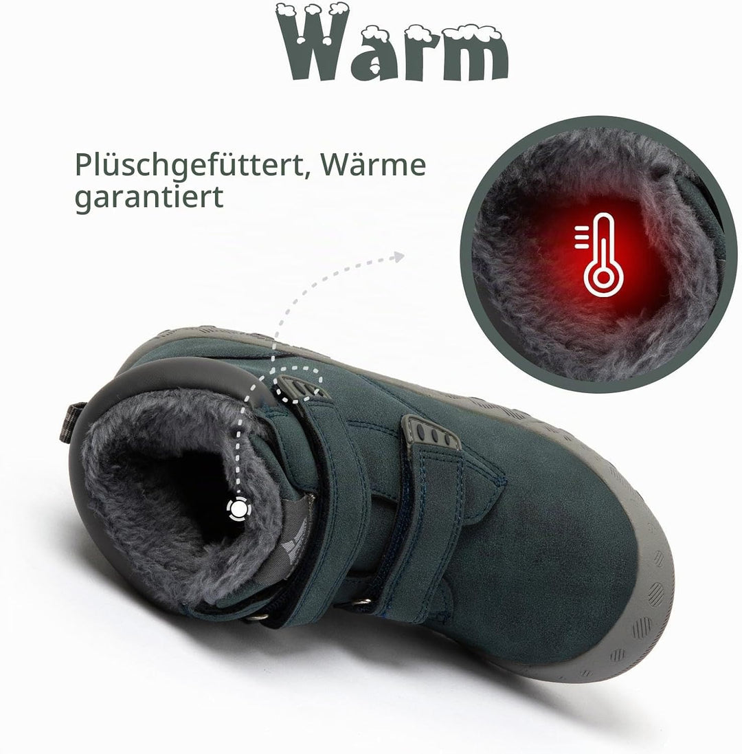 Mishansha Kinder Winterschuhe Warm Gefüttert Winterstiefel Jungen Mädchen Schneestiefel Outdoor Ruts