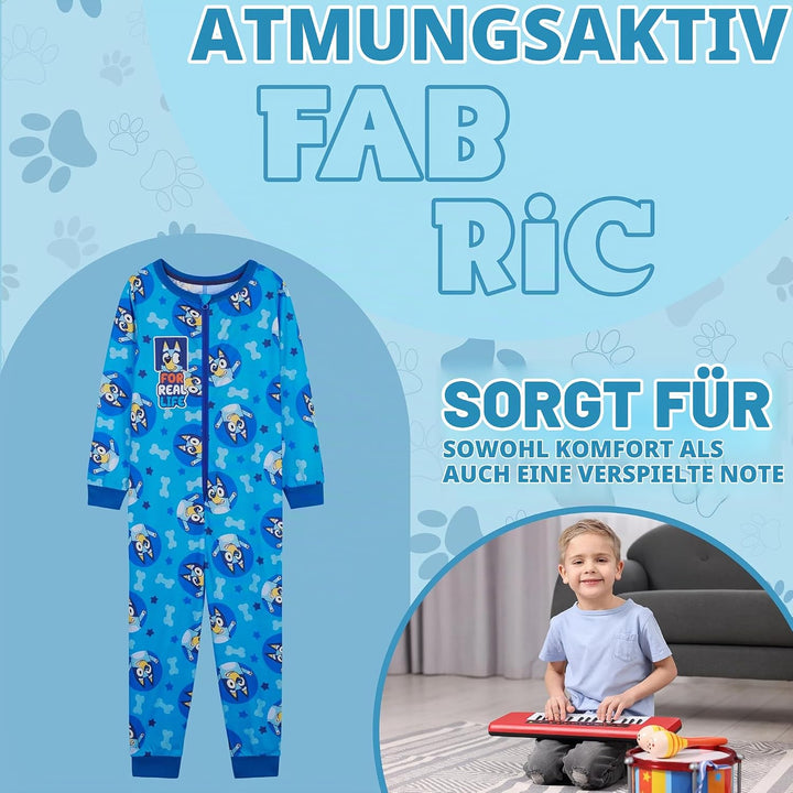 BlueY Mädchen Jumpsuit mit Bündchen an Ärmeln und Knöcheln, Warmer Schlafanzug Kinder, Kinder, 18-24