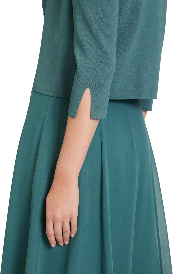 Vera Mont Damen Strickbolero Langarm XS Grün, XS Grün
