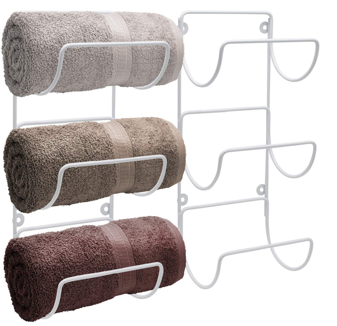 Sorbus Handtuchhalter-Set – Wandmontierte Aufbewahrung Organizer für Handtücher, Waschlappen, Handtü