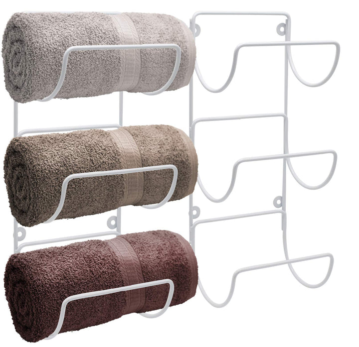 Sorbus Handtuchhalter-Set – Wandmontierte Aufbewahrung Organizer für Handtücher, Waschlappen, Handtü