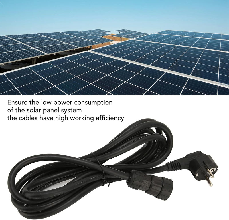 EU 220 V AC Kabel Solar Wechselrichter, 3 x 1,5 mm² Solarkabel, 3 m/10 ft AC Netzkabel, Solar Photov