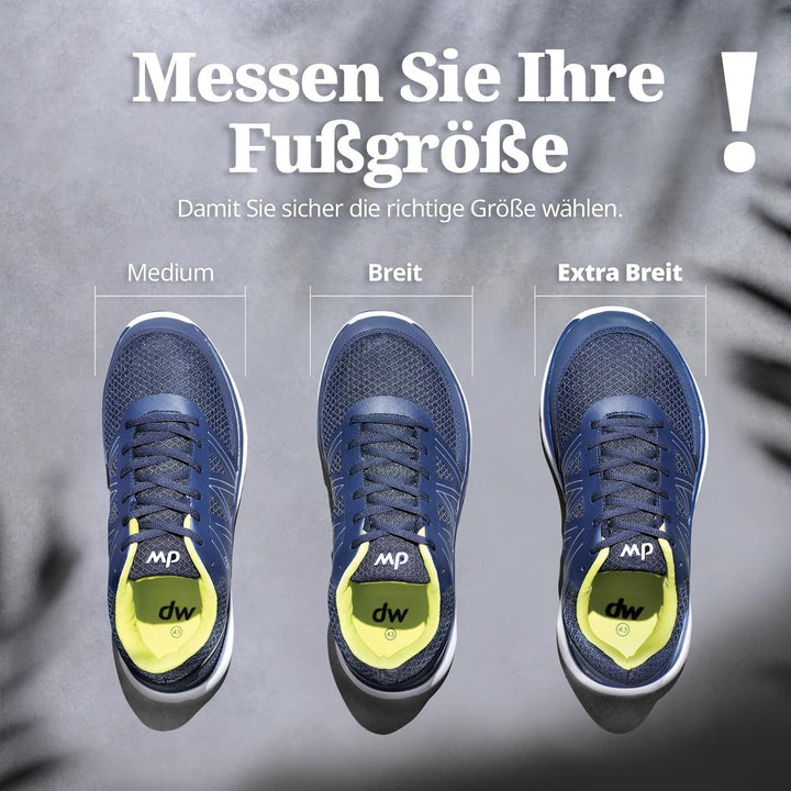 Orthopädische Weit Schuhe Damen – Extrabreite Aussensohlen – Nahtloser Innenraum für Geschwollene, D