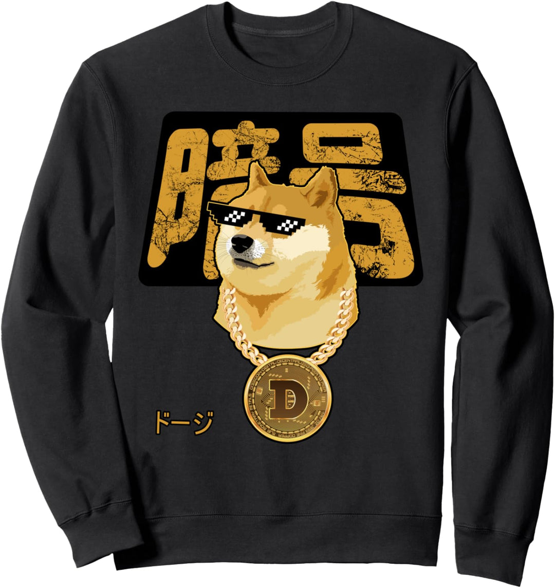 Dogecoin, Cryptocurrency Thug Doge Gansta Crypto Japanese Sweatshirt
