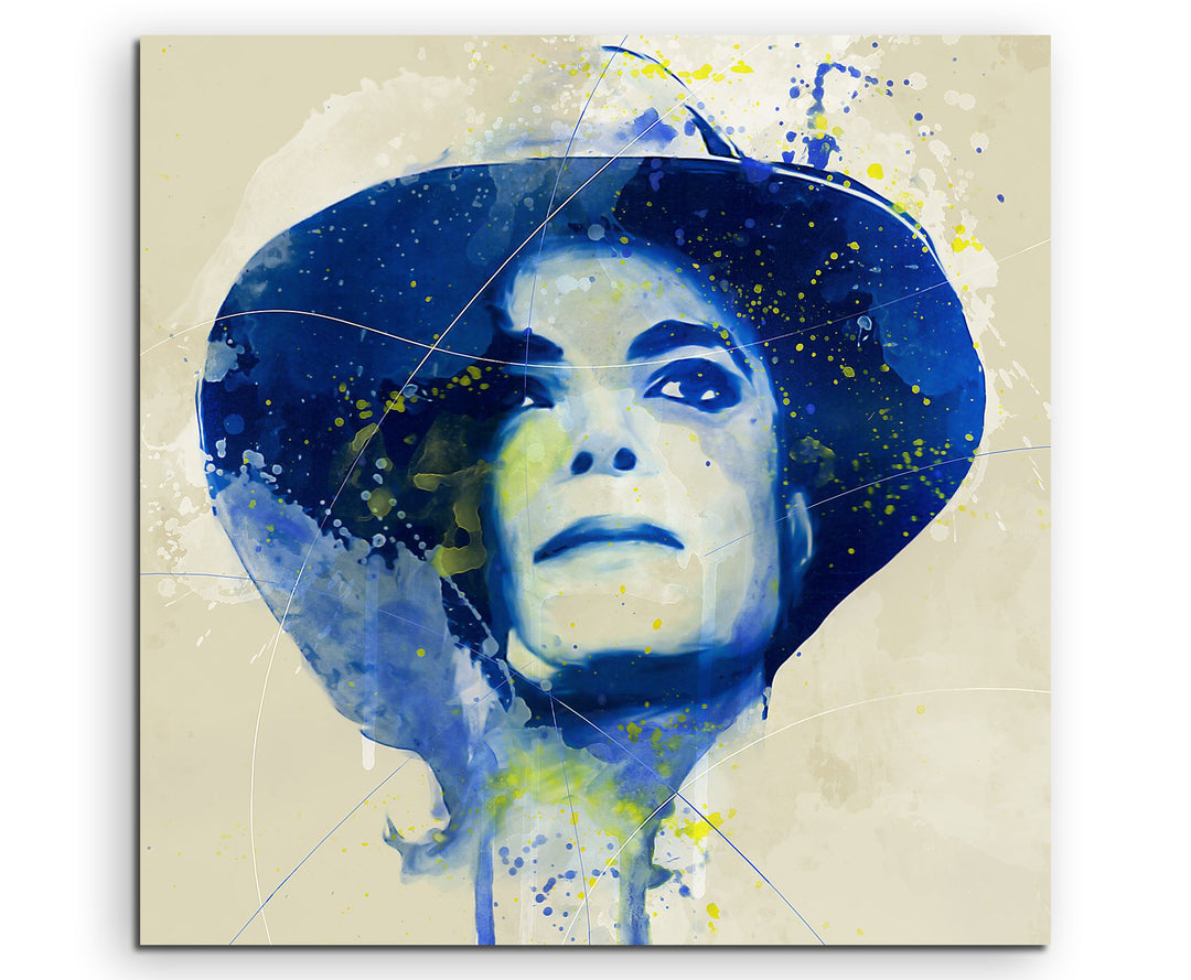 Michael Jackson IV Aqua 60x60cm - Splash Art Paul Sinus Wandbild auf Leinwand - Malerei, Kunstbild,