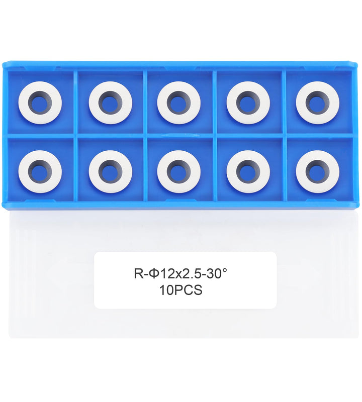 CDBP 12 mm runde Hartmetall-Einsätze, Indexierbar, passend für DIY Drehmaschine Holzdrehwerkzeuge, C