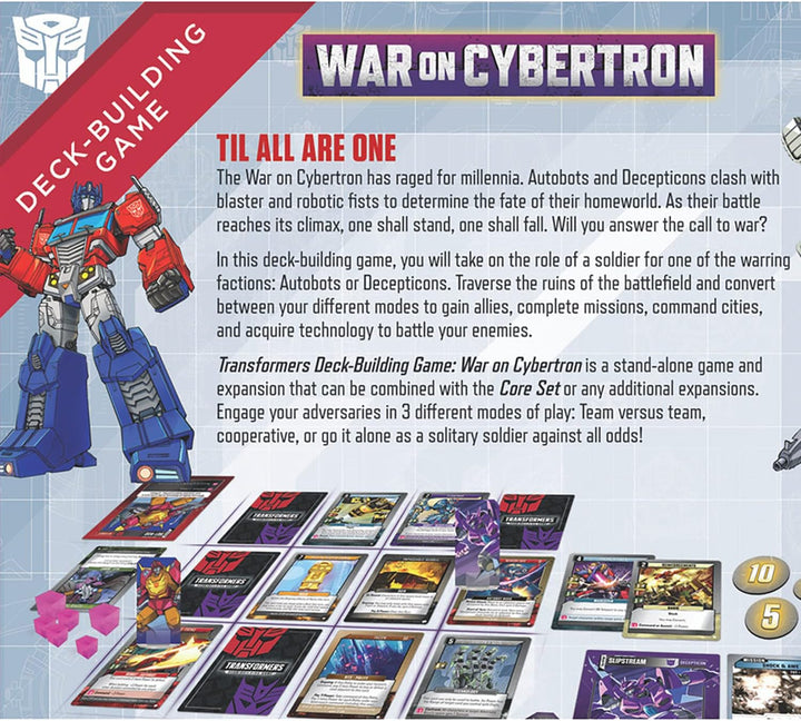 Transformers Deckbau-Spiel: War On Cybertron – eigenständiges Spiel & Erweiterung, ab 14 Jahren, 1–4