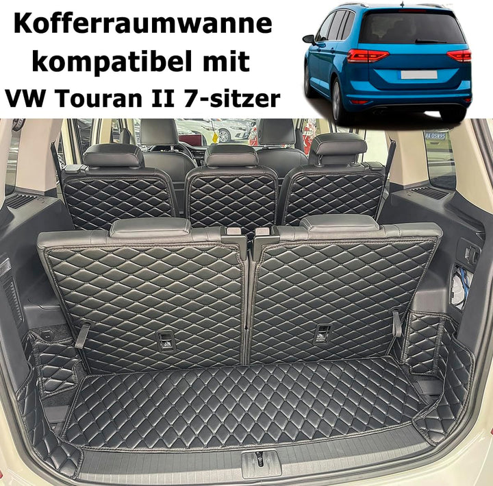 Kofferraumwanne kompatibel mit VW Touran II 2015-2025 7-sitzer, 7-sitzer