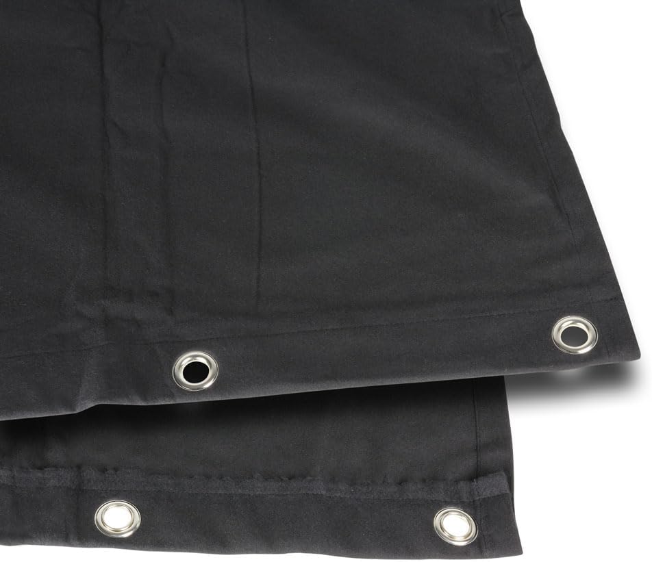 Adam Hall Accessories 0152 X 33 Bühnenmolton B1 schwarz mit Ösen brüniert 3 x 3 m