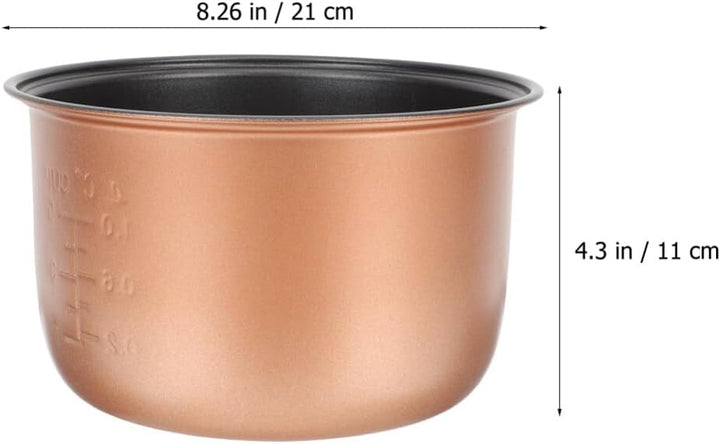 Yardwe Haushalt Reiskocher Innentopf Antihaft Reiskocher Topf Elektrokocher Zubehör 3L Roségold, Ros