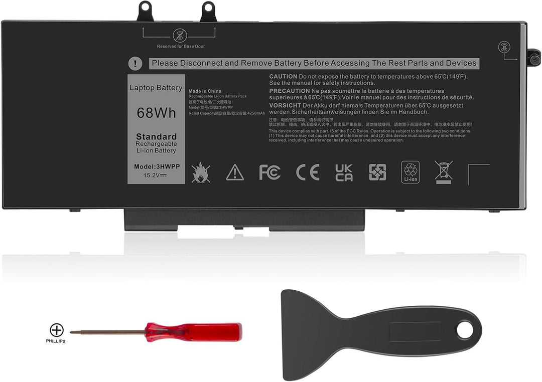 ASUNCELL 15.2V/68Wh 3HWPP 10X1J Laptop Akku für Dell Latitude 14 5401 5411 15 5501 5511 Precision 35