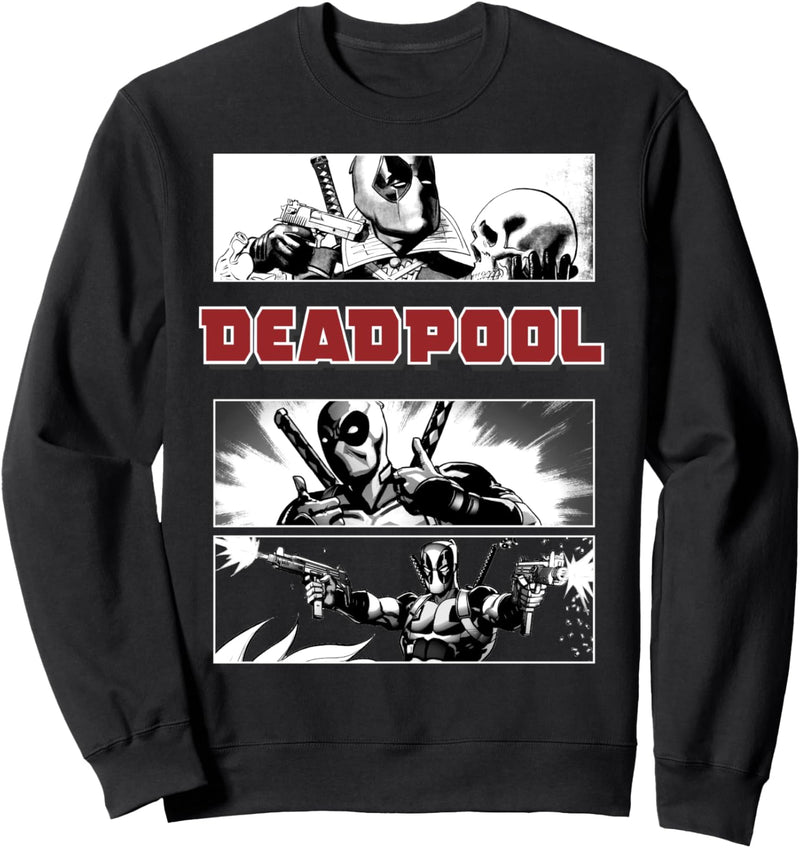 Marvel Deadpool Comic Action Panels Sweatshirt