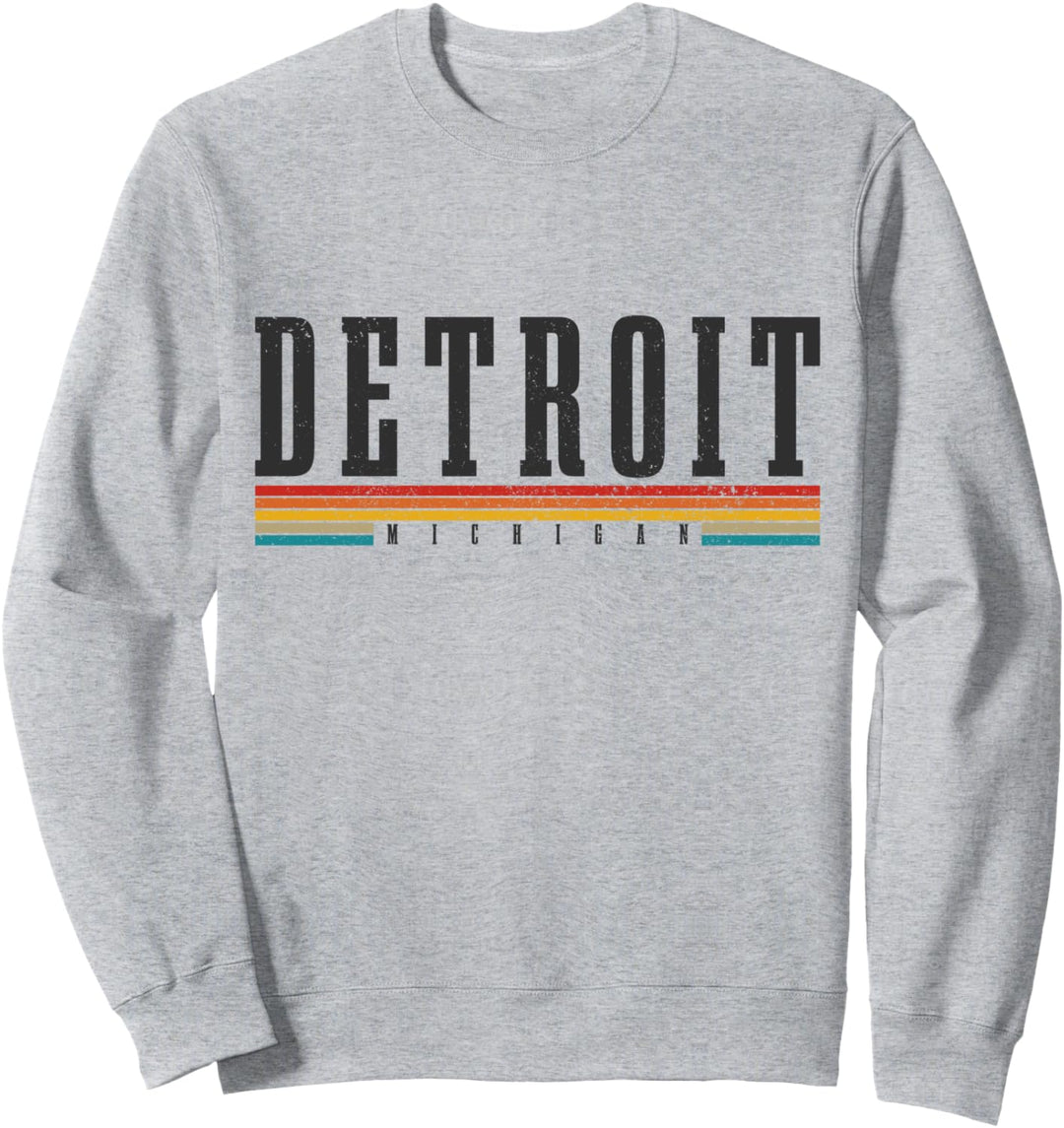 Detroit Michigan Vintage-Retro Sweatshirt