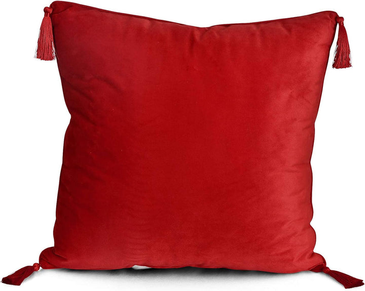 Elbenwald Harry Potter Kissen mit Quasten im Gryffindor Design mit gesticktem Wappenpatch in den Hau
