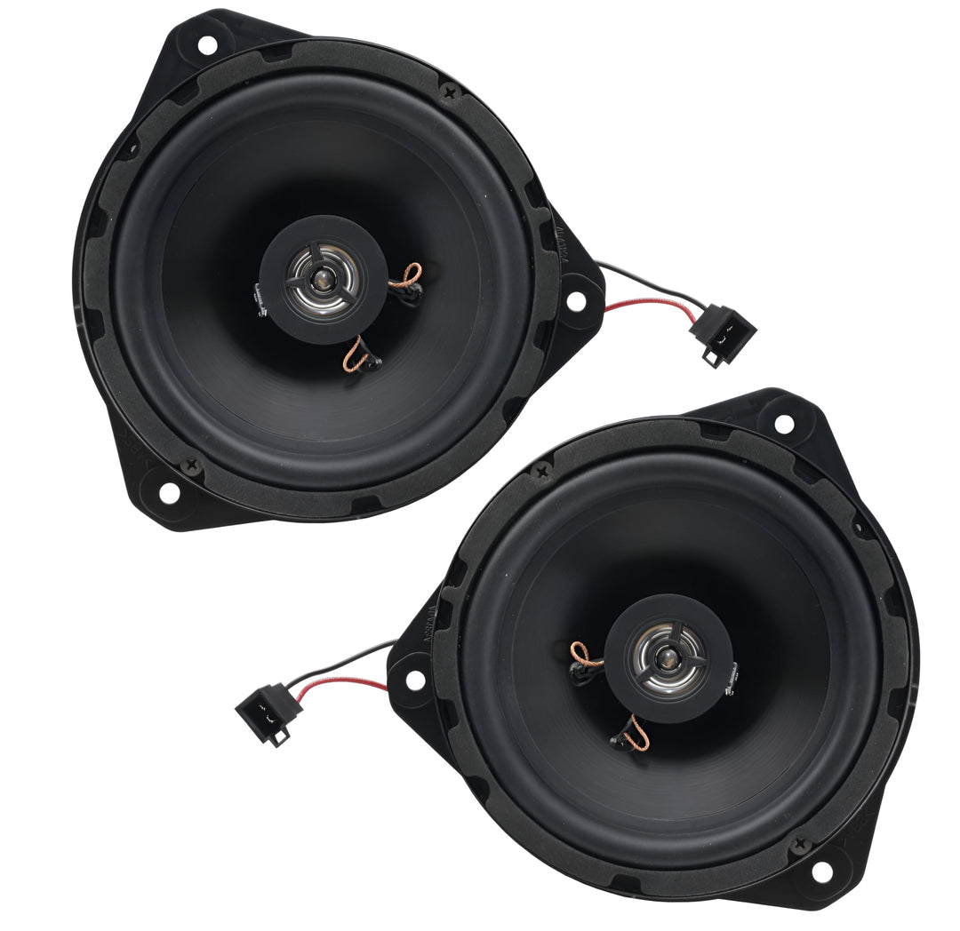 Sound Way Lautsprecher Auto 16,5 cm und Lautsprecherringe Adapter Halterungen Kabel passend kompatib
