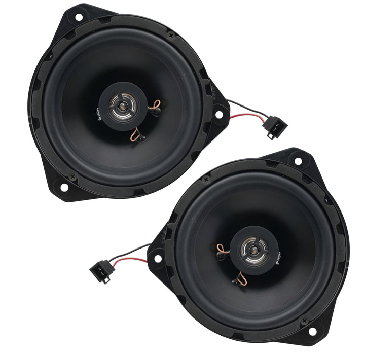 Sound Way Lautsprecher Auto 16,5 cm und Lautsprecherringe Adapter Halterungen Kabel passend kompatib