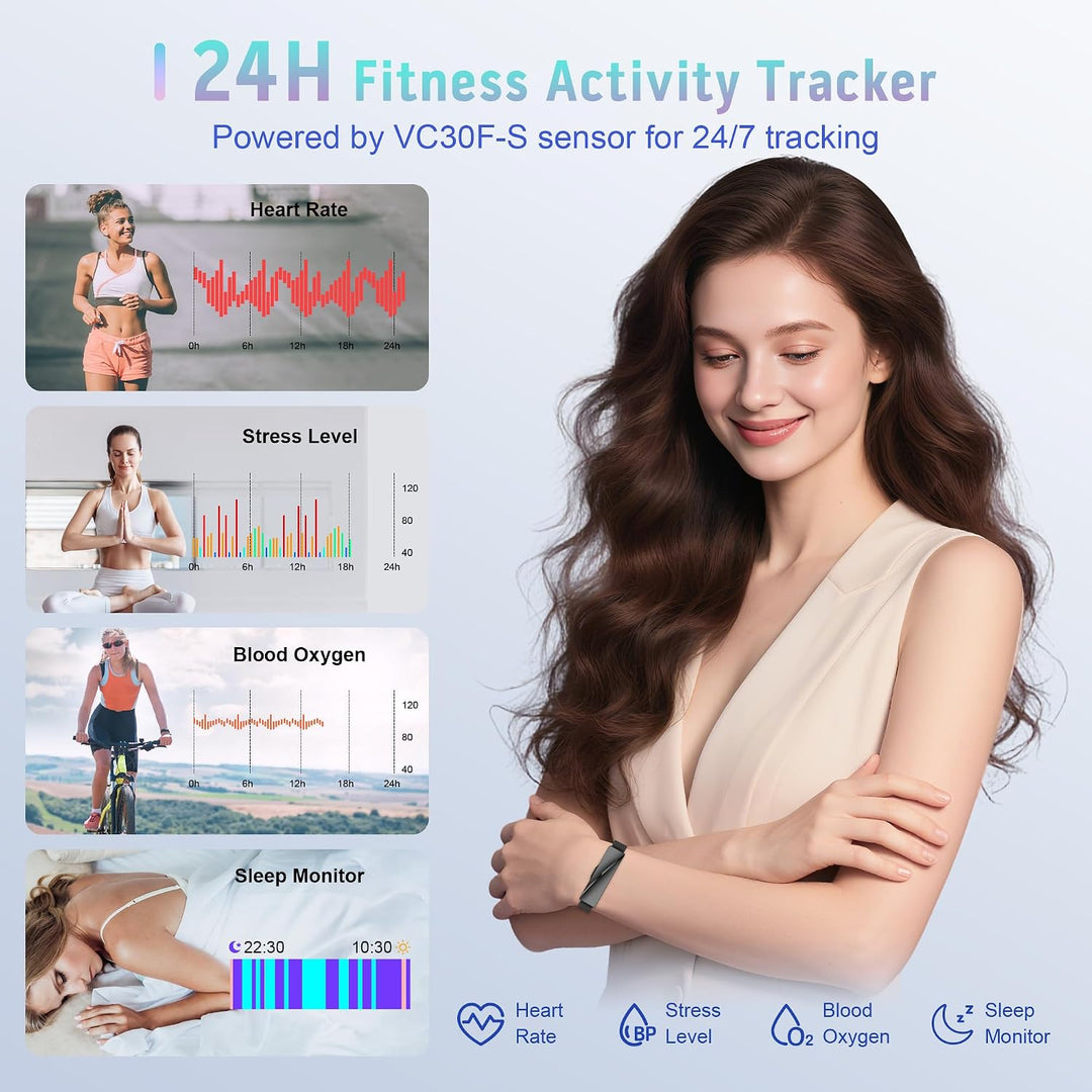 Fitness Tracker mit 170+ Sportmodi, GPS Damen Schrittzähler Uhr, Activity Tracker IP68, Fitness Uhr