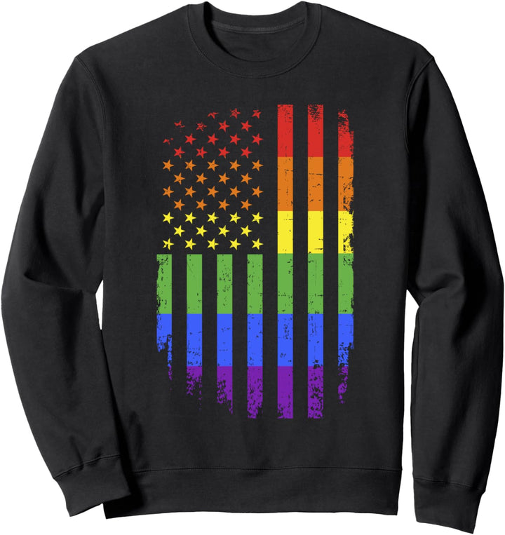 Homosexuell lesbisch Pride month Regenbogen USA Flagge Sweatshirt
