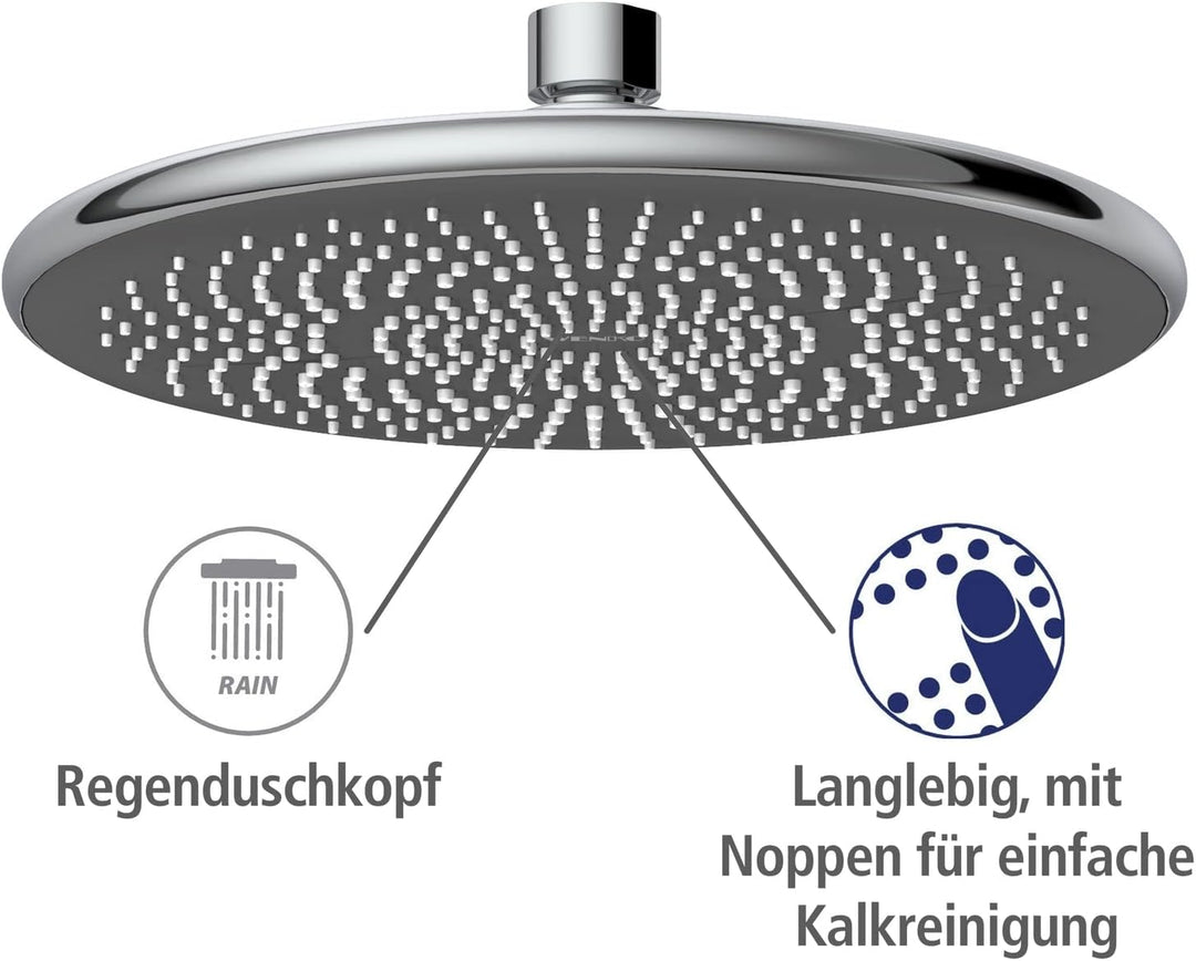 WENKO Wasserspar Regenduschkopf Watersaving, wassersparende Universal-Kopfbrause mit nachhaltigem Wa