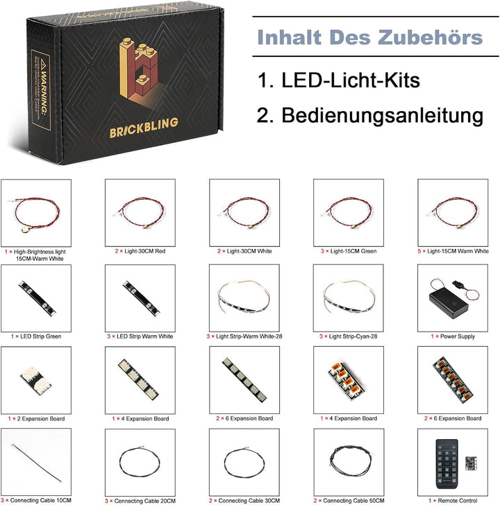 BrickBling Fernbedienung Licht-Kit Kompatibel mit Lego 21354 Twilight The Cullen House (Kein Modell)