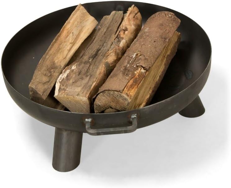 DECORAS Stahl-Feuerschale (Durchmesser: 55 cm/Höhe: 22 cm) - Feuerstelle - Feuerkorb Made in Germany