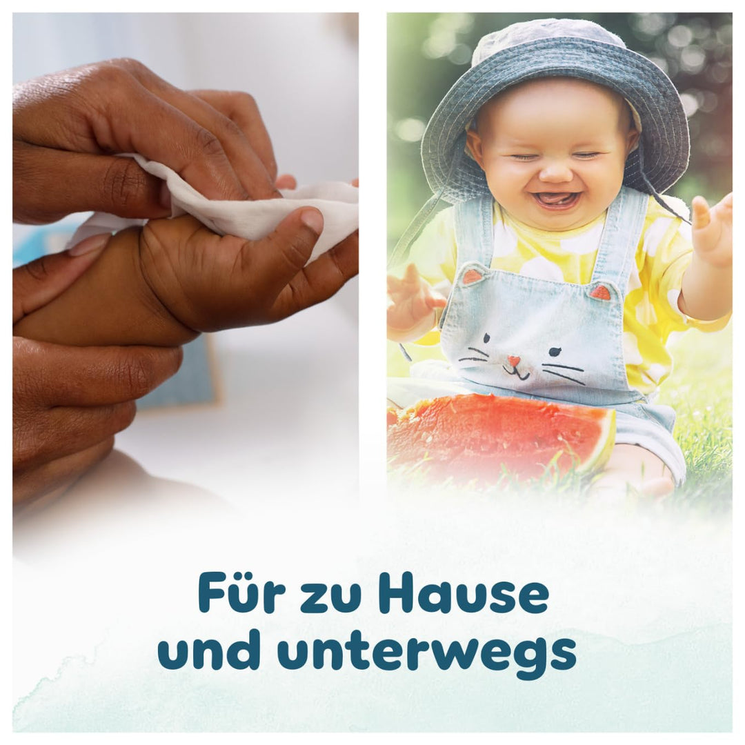 Pampers Harmonie Aqua Baby Feuchttücher Box, 720 Tücher (15 x 48), sanfter Hautschutz für zarte Haut