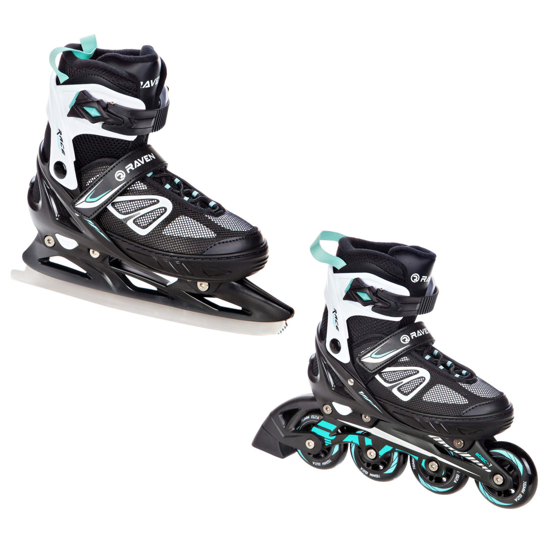 RAVEN Advance 2in1 Ice Skates Schlitt- und Inlineskates Inliner für Kinder und Erwachsene verstellba