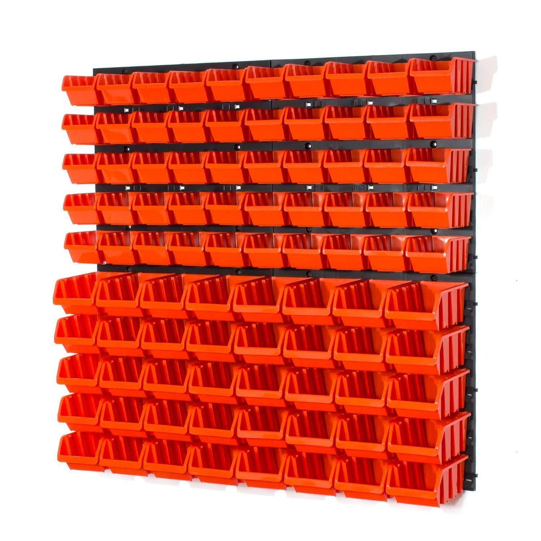 SimpleThing 90 Stapelboxen Rot Rot mit wandregal 80 x 80 cm | Boxen Lager wandplatten wandpaneel Wer