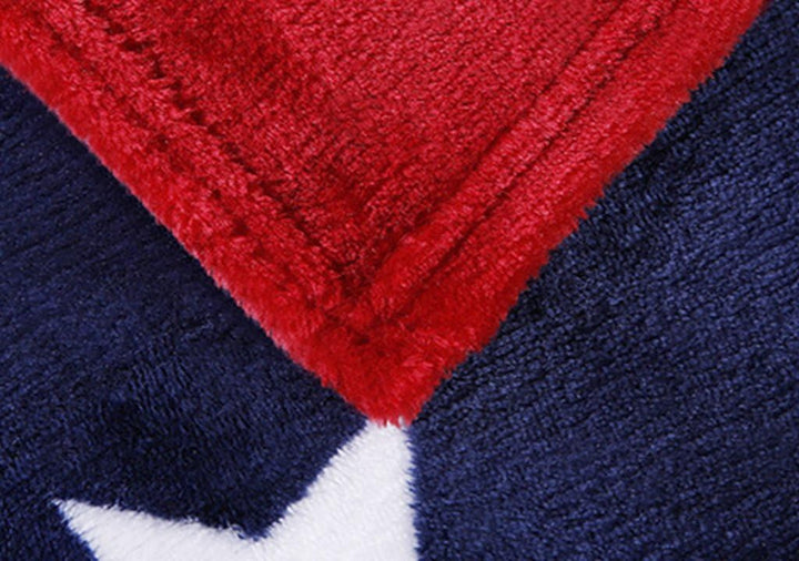JINTN Premium Flanell Kuscheldecke Super Soft Wendedecke Wohndecke mit Amerikanische Flagge Muster D