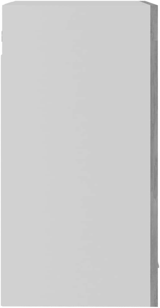 homiuse Hängeglasschrank Betongrau 40x31x60 cm Holz KüChenschrank HäNgeschrank KüChe Vorratsschrank