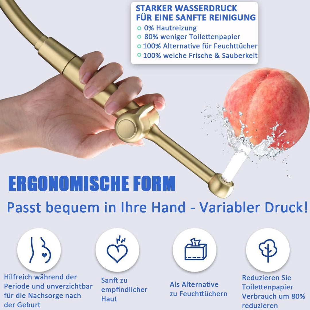 Bidet Handbrause Toilette Uvish Bidet Aufsatz Duschkopf mit Bidet Armaturen WC Hand Bidet Sprayer fü