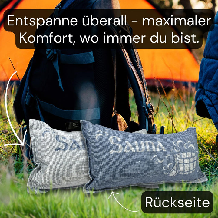 POOL Total Jokipiin Premium Saunakissen 40 x 22 cm | 100% Made in Finland | ReisekissenLeine