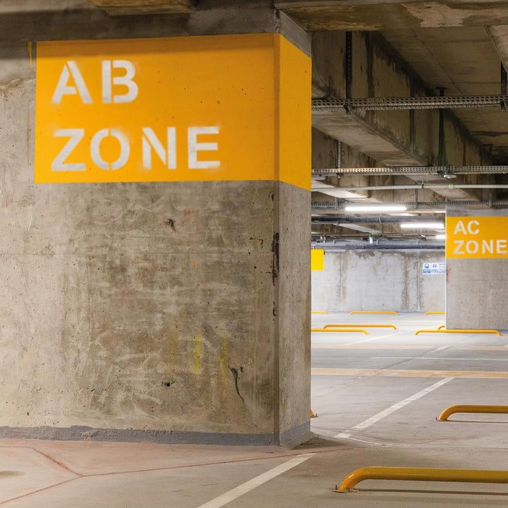Buchstaben & Zahlen Wiederverwendbare Kunststoff Schablone // 140 mm // Modern Sans Grossbuchstaben