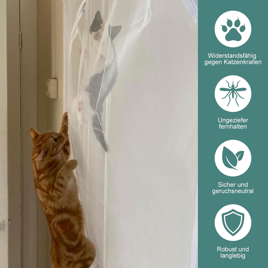 Katzengittertür, verstärkte Maschendrahtgittertür für die Einführung Neuer Katzen, Haustiere drinnen