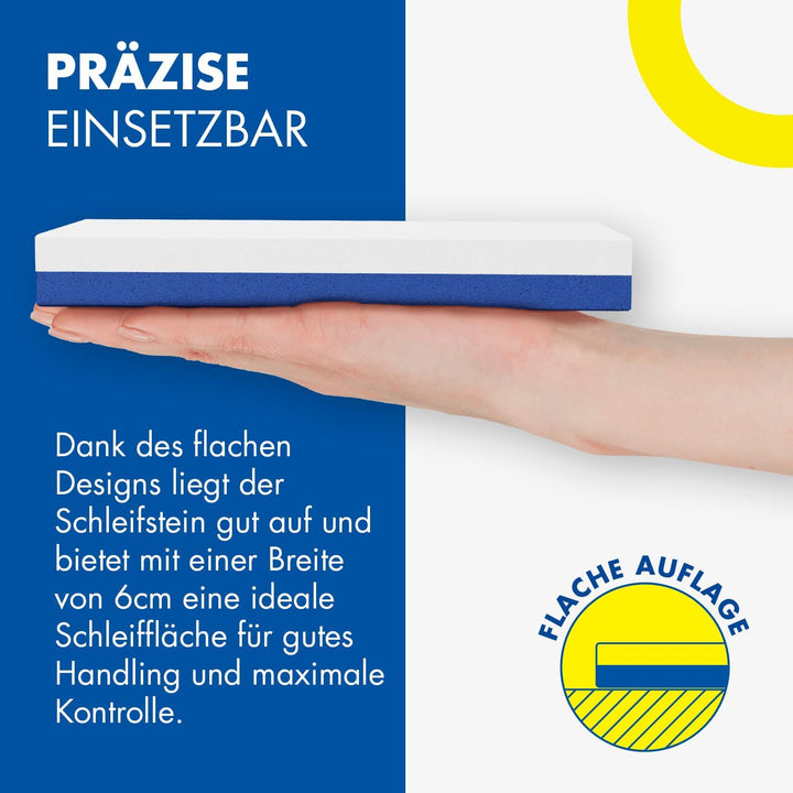 Zische Abziehstein 200x60x25 mm FEPA 220/400 - Schleifstein aus Edel-Korund - Messerschleifer zweise