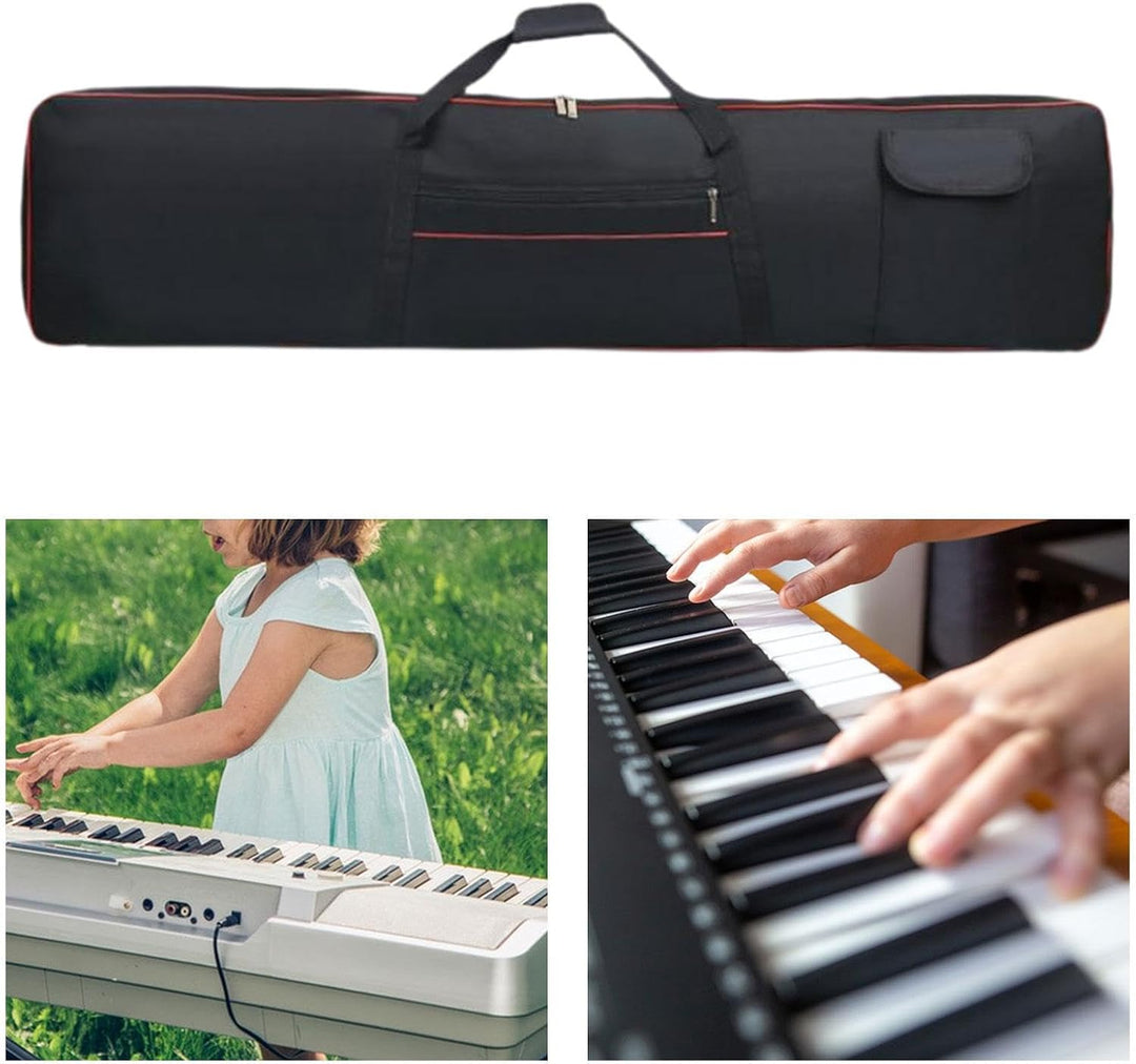 Wasserdichter Koffer für 88-Tasten-Keyboards, 136 x 33 x 17 cm, mit Tasche, tragbare Gigbag für elek