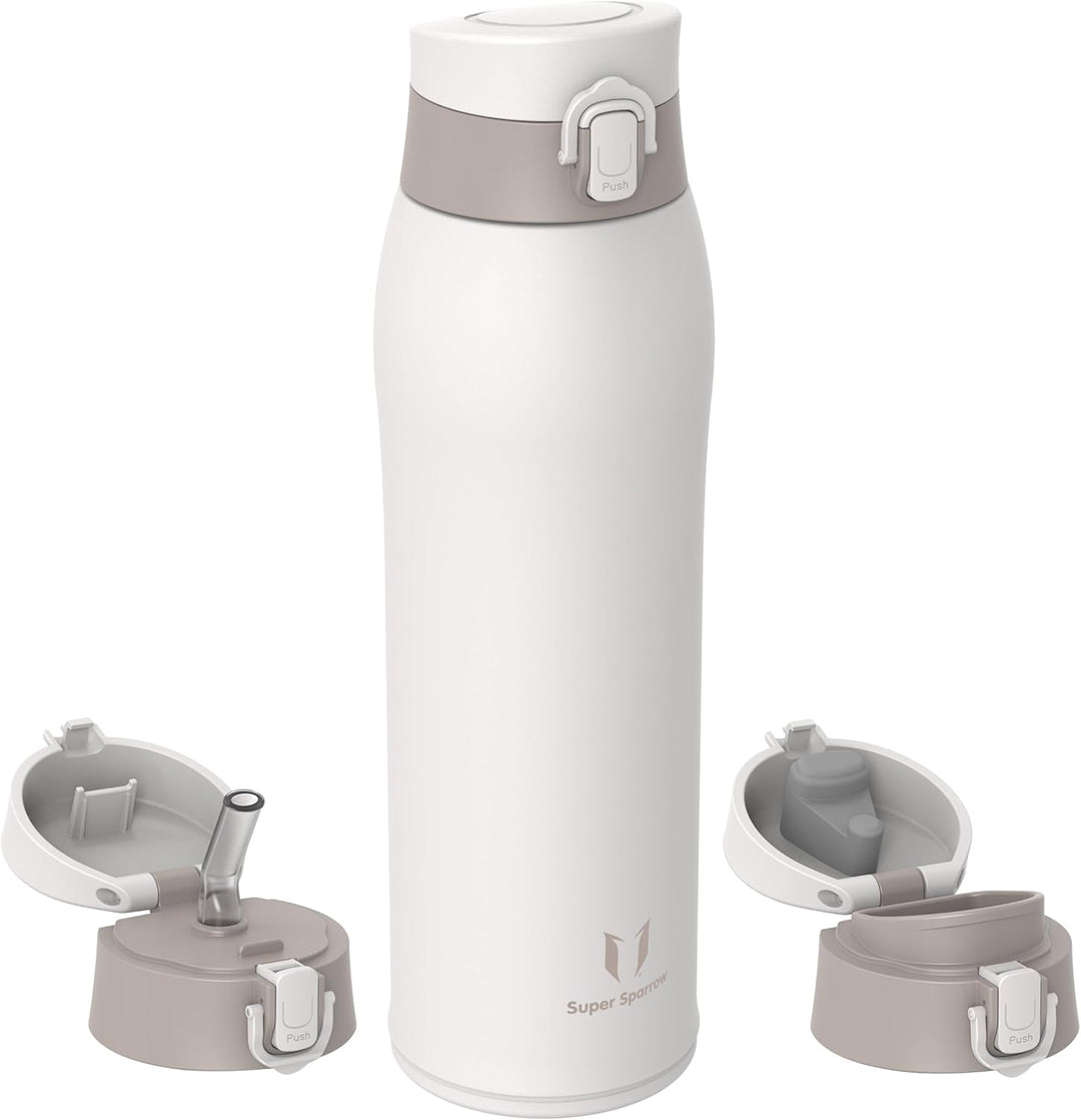 Super Sparrow Trinkflasche Edelstahl - Thermobecher - 500ml, 750ml, 950ml - BPA-Frei Thermosflasche,