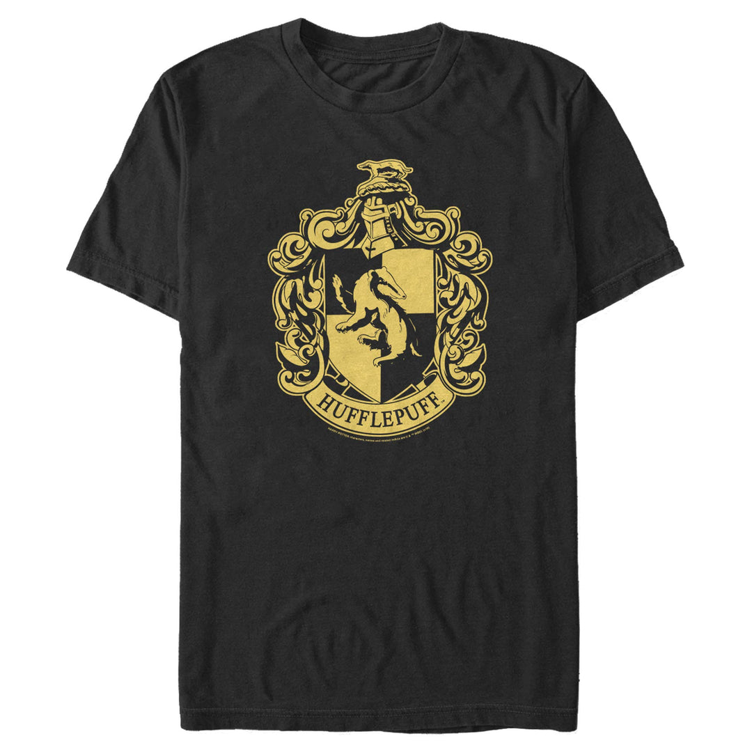 Harry Potter Herren Simple Hufflepuff T-Shirt M Schwarz, M Schwarz