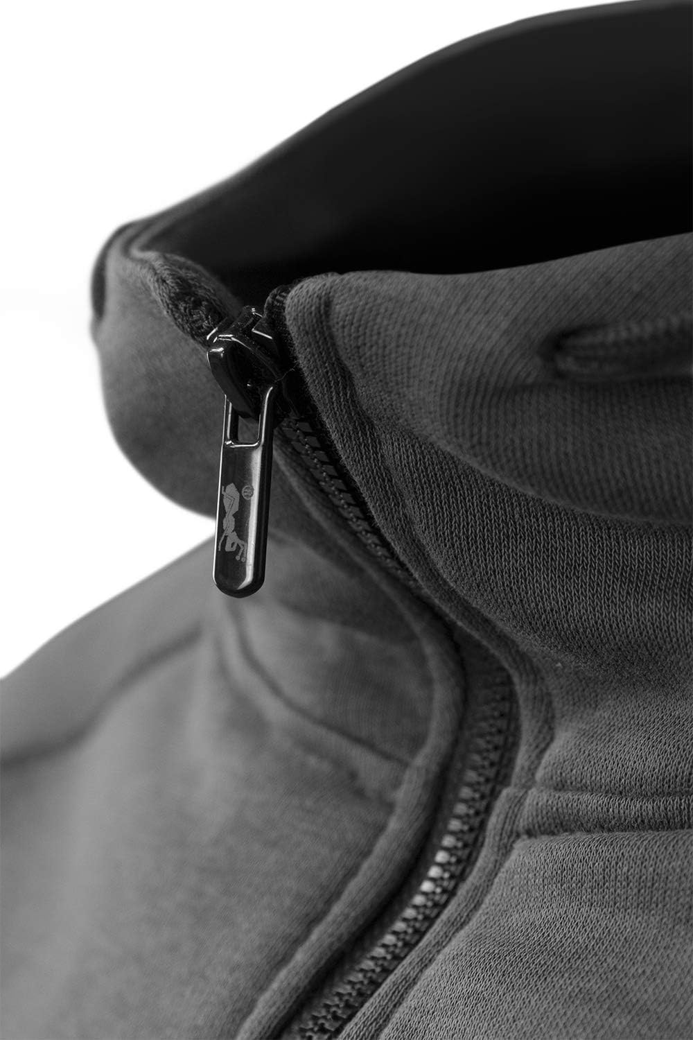 strongAnt Hoodie mit Reissverschluss für Herren warme Fleece Jacke mit Kapuze XS Grau / Schwarz, XS