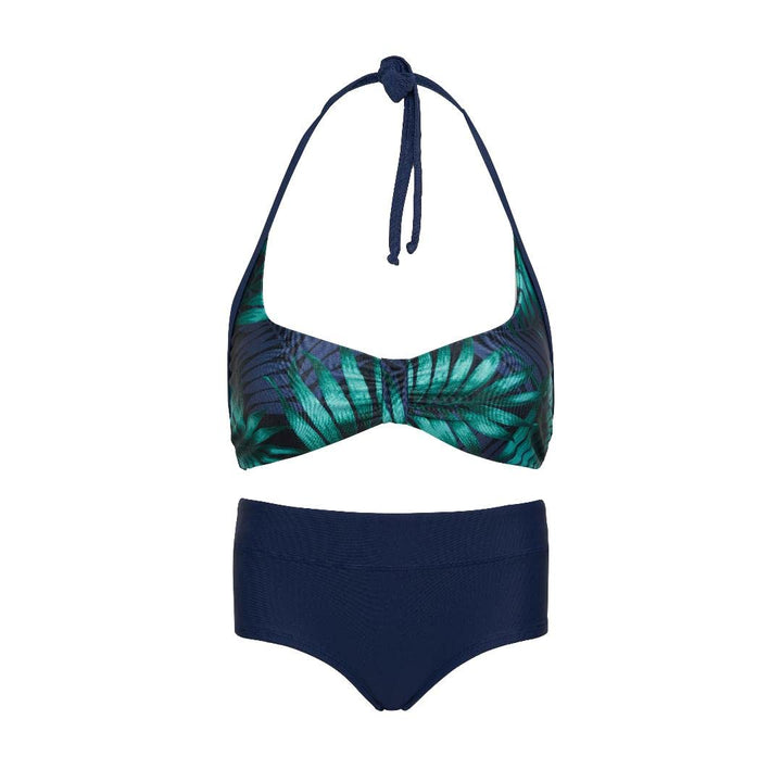 La-V Mädchen Neckholder-Bikini 152-158 Smaragdgrün, 152-158 Smaragdgr&amp;