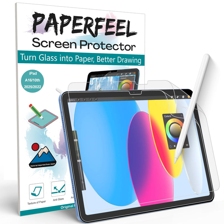 PAPERFEEL [2 Stück] Folie für iPad 10. Generation 10,9 Zoll 2022 Modell Schutzfolie, Matt Papier Dis