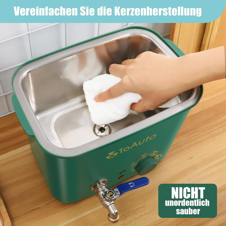 TOAUTO 4Qts Green Wax Melter für Kerzenherstellung - Elektrische Kerze Wachs Schmelzen Topf mit Quic
