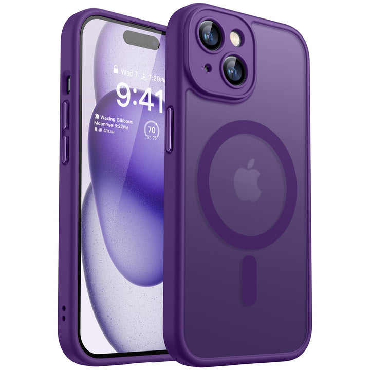CANSHN 2024 Neu für iPhone 15 Plus Hülle mit Kameraschutz für Magsafe (TOP Militärschutz & Magnetkra
