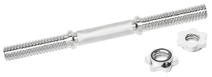 Bad Company Chrom Kurzhantelstange mit Gewinde-Auflageflächen inkl. Sternverschlüssen 30/31 mm I Kur