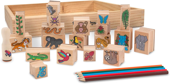 Melissa & Doug Stamp-a-scene – Regenwald | Kunsthandwerk | Stempelsets und -schablonen | 4+ | Gesche