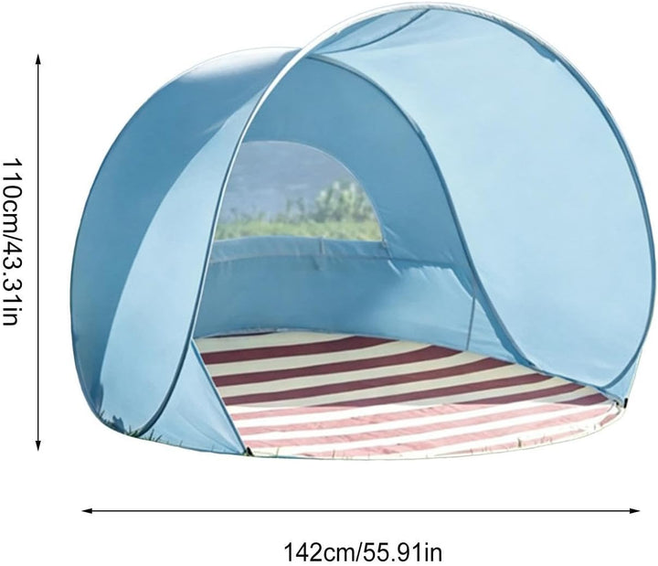 Strandmuschel, Tragbarer UV-Schutz Wasserdichter Sonnenschutz Windschutz Strandzelt Campingzelt Für