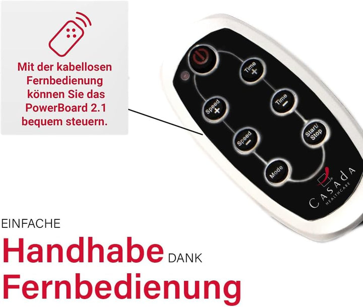Casada PowerBoard 2.1 – Seitenalternierende Vibrationsplatte für Ganzkörpertraining, Muskelaufbau, G