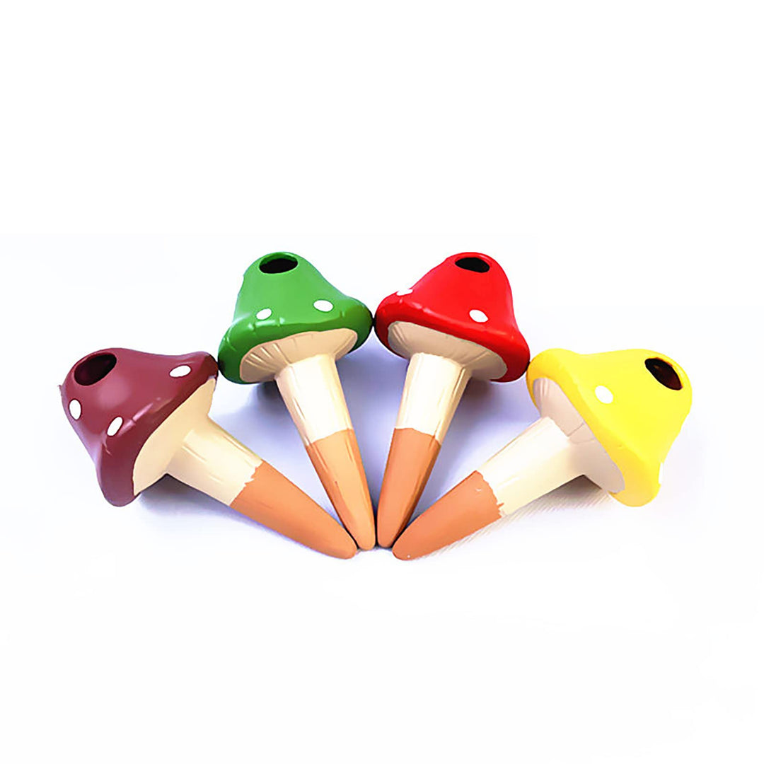 RoseFlower 4 pcs Terrakotta Pflanzenwässerungskugel, Pilz Form Automatische Pflanzenwasserer Bewässe