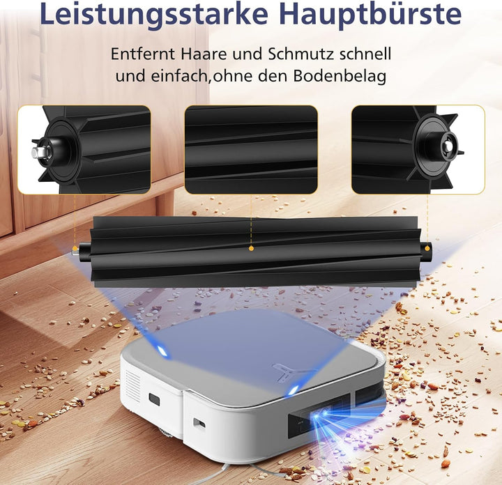 19 Stück Zubehör für Ecovacs Deebot X2 Omni/ X2/ X2 Pro Saugroboter Roboter,1 Hauptbürste, 4 HEPA-Fi