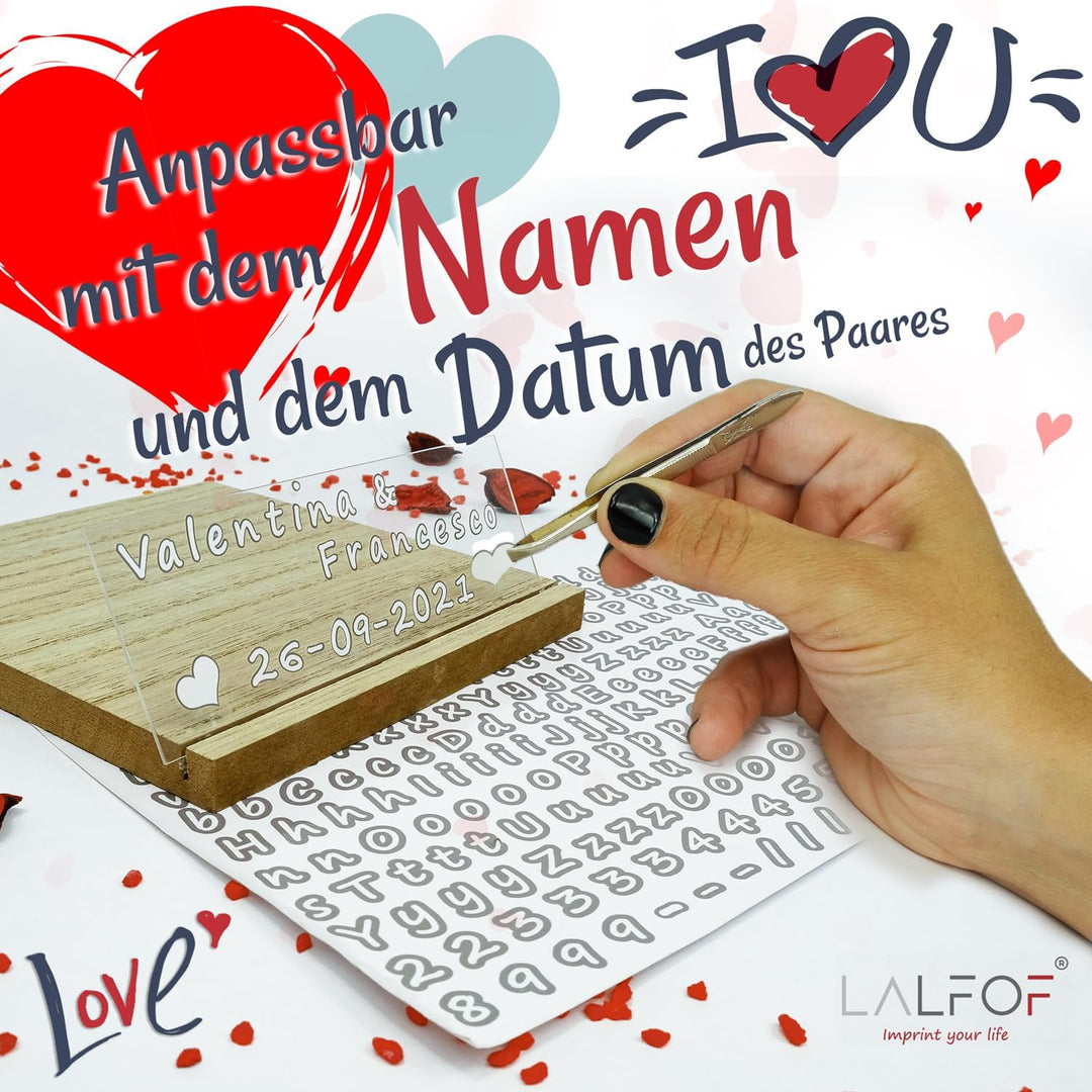 LALFOF 3d Handabdruck Set Für Paare Anpassbar mit NAME. Gips Handabdruck Set Paare mit Personalisier